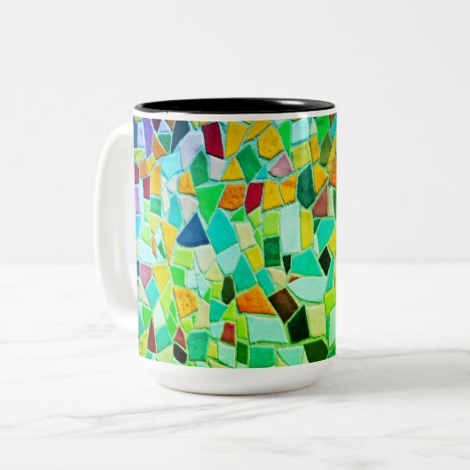 Mosaikmanie-Tasse Zweifarbige Tasse (Vorderseite Links)