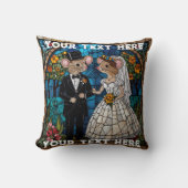 Mosaikmäuse Hochzeitskuppel verklebte Glaswirkung. Kissen (Vorderseite)