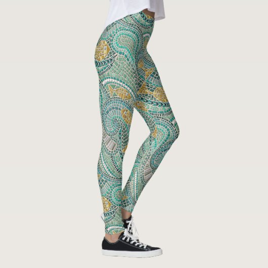 Mosaikminze Leggings (Rechts)
