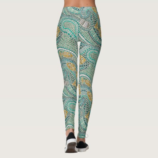 Mosaikminze Leggings (Rückseite)