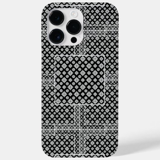 Mosaikmuster 01.BW.b Case-Mate iPhone Hülle (Rückseite)
