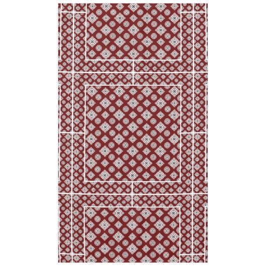 Mosaikmuster 02.BW DRed BG Tischdecke (Vorderseite)