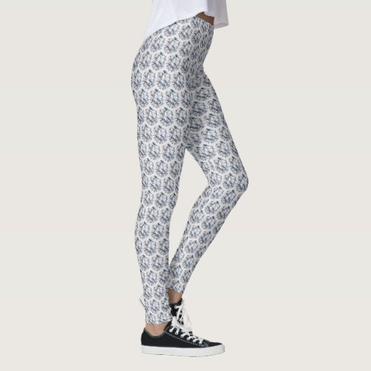 Mosaikmuster aus abstraktem Fraktal Leggings (Rechts)