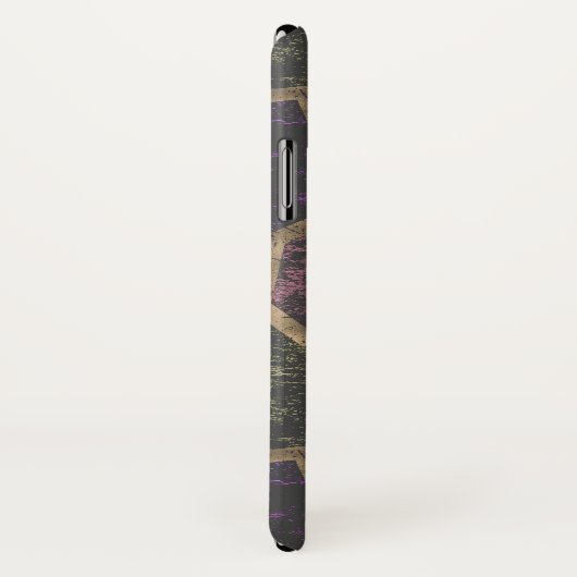 Mosaikmuster aus lila und Goldmosaik Case-Mate iPhone Hülle (Hinten/Rechts)