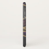 Mosaikmuster aus lila und Goldmosaik Case-Mate iPhone Hülle (Hinten/Links)