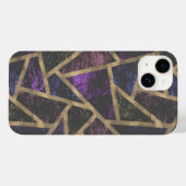 Mosaikmuster aus lila und Goldmosaik Case-Mate iPhone Hülle (Rückseite (Horizontal))