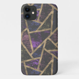Mosaikmuster aus lila und Goldmosaik Case-Mate iPhone Hülle