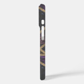 Mosaikmuster aus lila und Goldmosaik Case-Mate iPhone Hülle (Rückseite / Links)