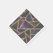 Mosaikmuster aus lila und Goldmosaik Serviette (Ecke)