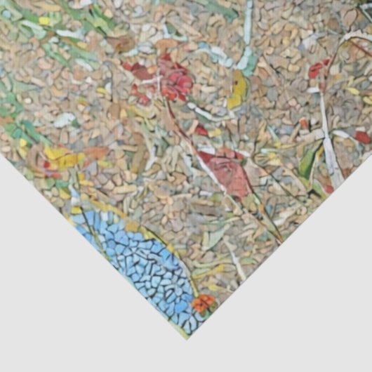 Mosaikmuster aus schwarzem Bär - Print Decoupage Seidenpapier (Detail)