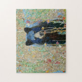 Mosaikmuster aus schwarzem Bär Puzzle (Vertikal)