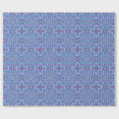 Mosaikmuster blau lila Pflaume Geschenkpapier (Flach)