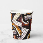 Mosaikmuster der Herbstfarbe Pappbecher (Rechts)