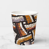 Mosaikmuster der Herbstfarbe Pappbecher (Vorderseite)