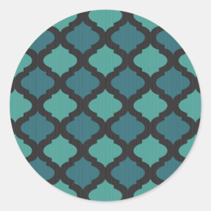 Mosaikmuster im arabischen Stil Runder Aufkleber