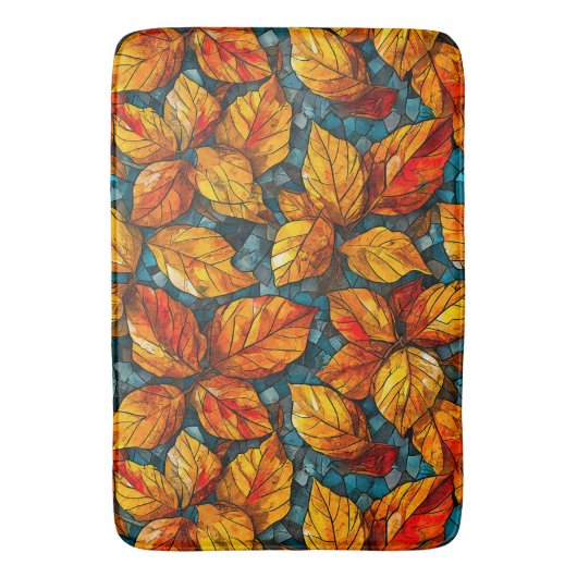 Mosaikmuster im Herbst Badematte (Vorderseite Vertikal)