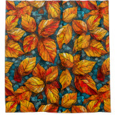 Mosaikmuster im Herbst Duschvorhang (Vorderseite)