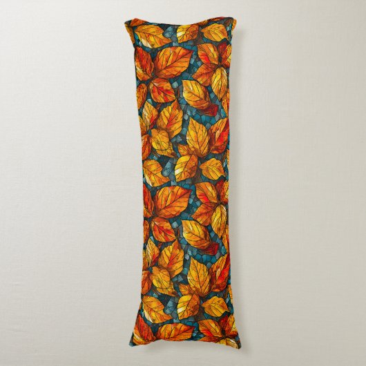 Mosaikmuster im Herbst Seitenschläferkissen (Vorderseite Vertikal)
