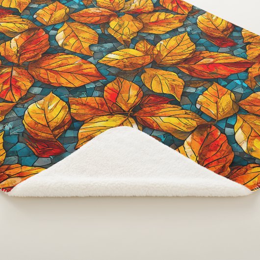 Mosaikmuster im Herbst Sherpadecke (3/4)