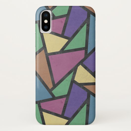 Mosaikmuster in abgeschrägten Regenbogenfarben Case-Mate iPhone Hülle (Rückseite)