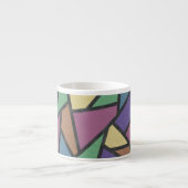 Mosaikmuster in abgeschrägten Regenbogenfarben Espressotasse (Vorderseite)
