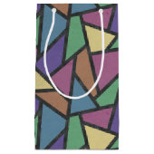 Mosaikmuster in abgeschrägten Regenbogenfarben Kleine Geschenktüte (Vorderseite)