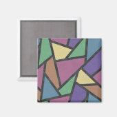 Mosaikmuster in abgeschrägten Regenbogenfarben Magnet (Vorderseite/Rückseite)