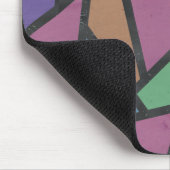 Mosaikmuster in abgeschrägten Regenbogenfarben Mousepad (Ecke)