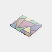 Mosaikmuster in abgeschrägten Regenbogenfarben Post-it Klebezettel (angewinkelt)
