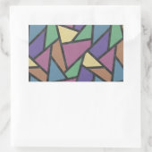 Mosaikmuster in abgeschrägten Regenbogenfarben Rechteckiger Aufkleber (Tasche)