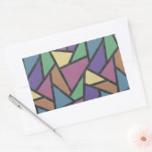 Mosaikmuster in abgeschrägten Regenbogenfarben Rechteckiger Aufkleber (Umschlag)