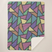 Mosaikmuster in abgeschrägten Regenbogenfarben Sherpadecke (Vorderseite)