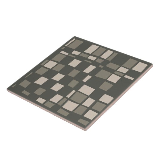 Mosaikmuster in graugrüner Farbe Fliese (Seite)