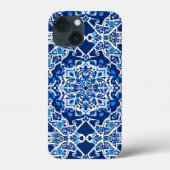 Mosaikmuster in Indigo und Cobalt Blue Case-Mate iPhone Hülle (Rückseite)