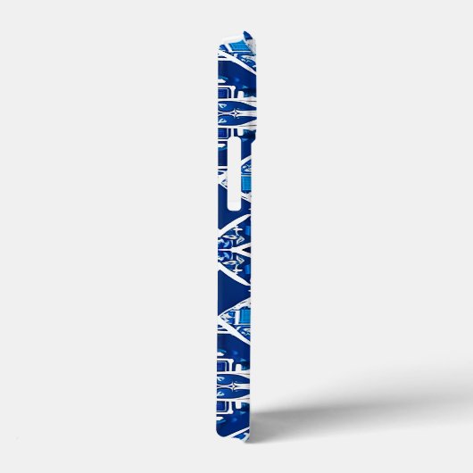 Mosaikmuster in Indigo und Cobalt Blue Case-Mate iPhone Hülle (Rückseite / Rechts)