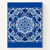 Mosaikmuster in Indigo und Cobalt Blue Journal Notizblock (Rückseite)