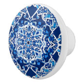 Mosaikmuster in Indigo und Cobalt Blue Keramikknauf (Rechts)