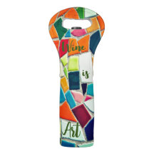 Mosaikmuster mit grüner Weintasche