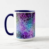 Mosaikmuster mit mehreren Farbquadraten Tasse (Links)