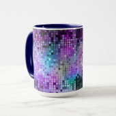 Mosaikmuster mit mehreren Farbquadraten Tasse (Vorderseite Links)