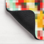 Mosaikmuster - Rot-Grün-Gelb-Weiß Mousepad (Ecke)