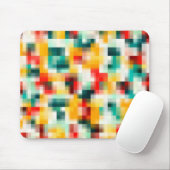Mosaikmuster - Rot-Grün-Gelb-Weiß Mousepad (Mit Mouse)