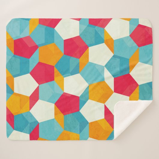 Mosaikmuster Sherpadecke (Vorderseite (Horizontal))