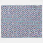 Mosaikmuster Staubblau Fleecedecke (Vorderseite (Horizontal))
