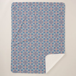 Mosaikmuster Staubblau Sherpadecke