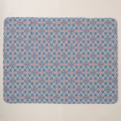 Mosaikmuster Staubblau Sherpadecke (Vorderseite (Horizontal))