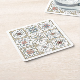 Mosaikmusterfliese Rechteckiger Pappuntersetzer
