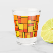 Mosaikmustergülle Schnapsglas (Vorderseite)