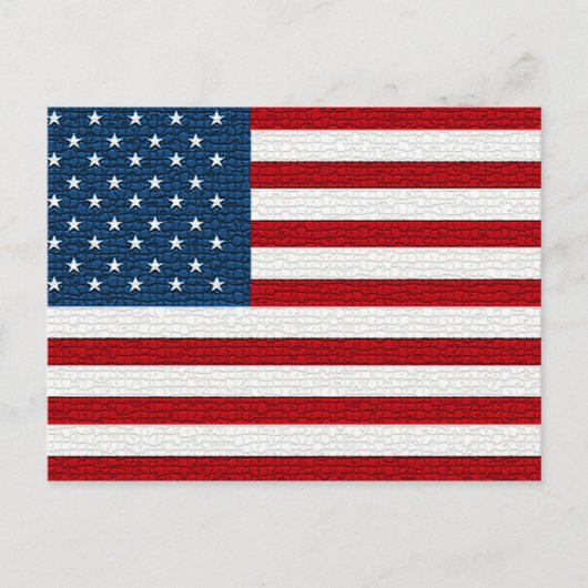Mosaikmusterkarte für amerikanische Flaggen Postkarte (Vorderseite)