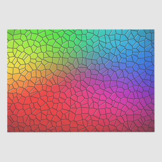 Mosaikpapier für Regenbogengewebe Seidenpapier (Vorderseite)